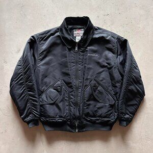 vintage 90s levis black flight bomber jacket